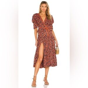 ULLA JOHNSON Lisette Wrap Dress Rosewood 2